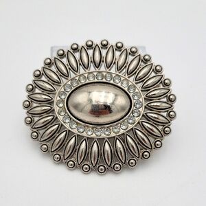 NWOT Silver Rhinestone Belt Buckle